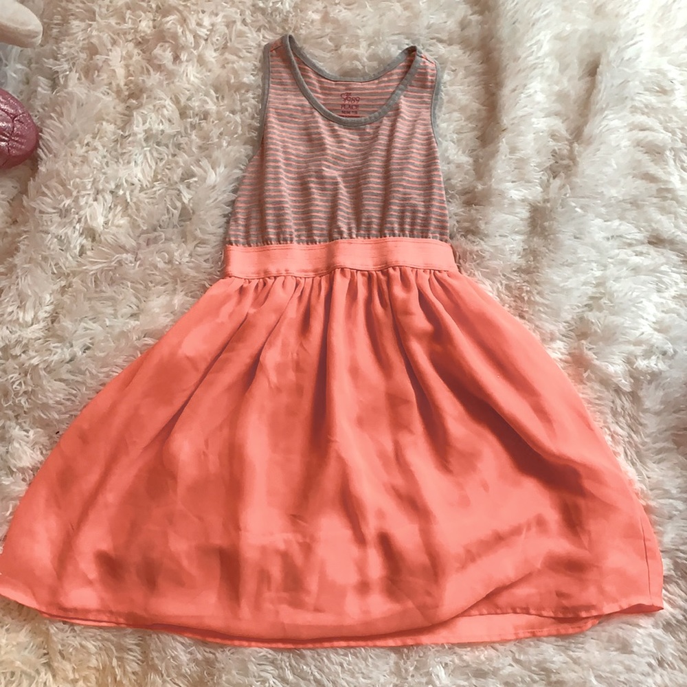 CHILDRENS PLACE, girls 7-8, neon orange dress